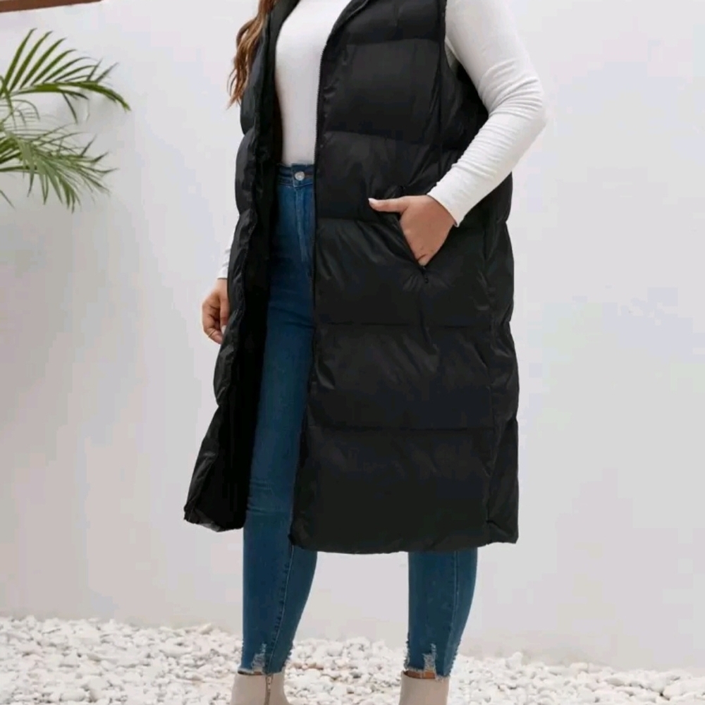 Elegant Black Puffer Vest for Women